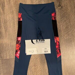 Zyia Sprig floral mesh pocket LNT 7/8. Size 8-10.
